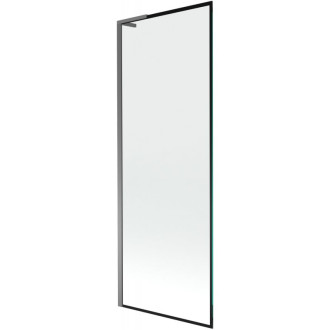 Vanová zástěna Mexen Next L s jedním křídlem 70 x 150 cm, černý rám, stříbrná - 895-070-000-03-70-95