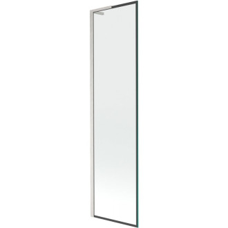 Vanová zástěna Mexen Next L s jedním křídlem 50 x 150 cm, černý rám, kartáčovaný nikl - 895-050-000-03-70-97