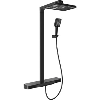 Mexen Zoom nástěnná sprchová sada s dešťovou sprchou a baterií, černá 78101-70