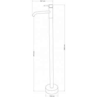 Umyvadlová baterie Mexen Rumba stojací, černá - 73534-70
