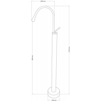 Umyvadlová baterie Mexen Dorado, volně stojící, černá - 747334-70