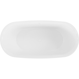 Volně stojící vana Mexen Siena z konglomerátu 170 x 80 cm, bílý lesk - 57291708010
