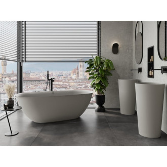 Volně stojící vana Mexen Siena z konglomerátu 170 x 80 cm, matný beton - 57291708061