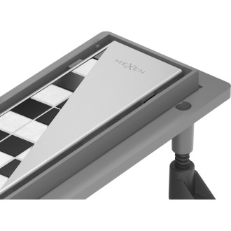Mexen Plochý lineární odtok z ABS 2v1 60 cm, nerezová ocel - 1069060