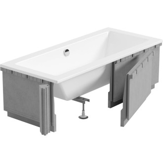 Polystyrenové LED svítidlo Mexen X-ST pro obdélníkovou vanu 120-150 x 70-90 cm, bílé - 55020-01