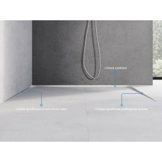 Spádová lišta Mexen Line-B 120 cm pravá, nerezová ocel - 181001120R