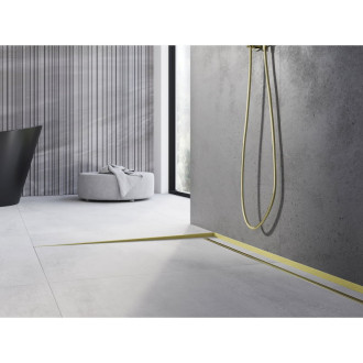 Spádová lišta Mexen Line-B 120 cm levá, kartáčovaná zlatá - 185501120L