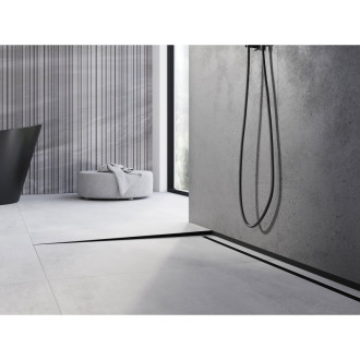 Spádová lišta Mexen Line-B 180 cm levá, černá - 187001180L