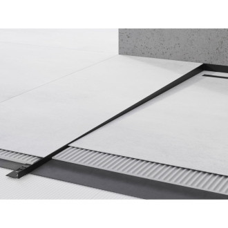 Spádová lišta Mexen Line-B 180 cm levá, černá - 187001180L