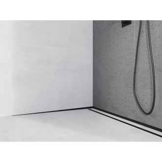 Spádová lišta Mexen Line-B 120 cm levá, černá - 187002120L