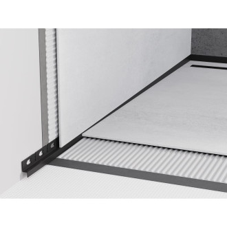 Spádová lišta Mexen Line-B 120 cm levá, černá - 187002120L