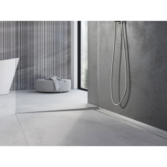 Skleněná šikmá lišta Mexen Line-B 120 cm levá, nerezová ocel - 181004120L