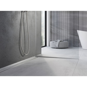 Skleněná šikmá lišta Mexen Line-B 120 cm pravá, nerezová ocel - 181004120R