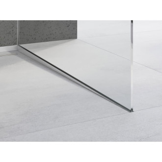 Skleněná šikmá lišta Mexen Line-B 120 cm pravá, nerezová ocel - 181004120R