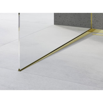 Skleněná šikmá lišta Mexen Line-B 180 cm levá, zlatá - 185004180L