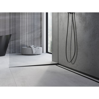 Mexen Line-B skleněná šikmá lišta 180 cm levá, černá - 187004180L