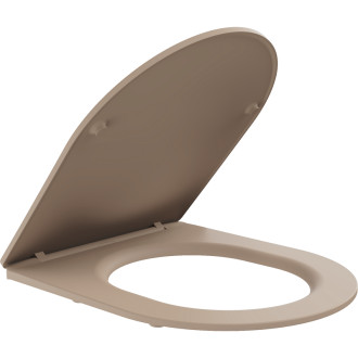 Sedátko Mexen slim s tlumeným dovíráním, duroplast, cappuccino matt - 39740064