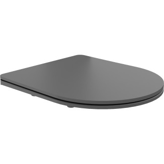 Záchodové sedátko Mexen slim s tlumeným dovíráním, duroplast, tmavě šedý matný - 39740071