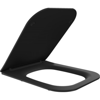Záchodové sedátko Mexen Madox slim s tlumeným dovíráním, duroplast, matná černá - 39154085
