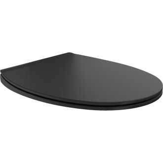 WC sedátko Mexen Egg s tlumeným dovíráním, duroplast, matná černá - 39243085