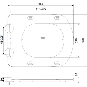 Mexen Vito WC sedátko s tlumeným dovíráním, duroplast, bílý lesk - 39174000