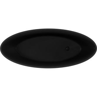 Volně stojící vana Mexen Prato z konglomerátu 170 x 70 cm, matná černá - 57251707070