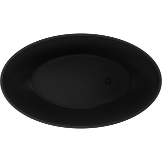 Volně stojící vana Mexen Prato z konglomerátu 170 x 100 cm, matná černá - 57251701070