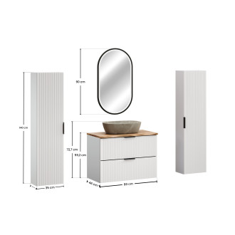 Comad SET-ADW B NAT WOTAN 80CM UN ANNA HC Koupelnová sestava 80 cm