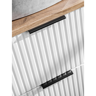 Zestaw meblowy 80cm z blatem, umywalką nablatową Anna, szafką wysoką i lustrem