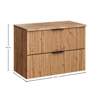 Comad SET-ADO B NAT WOTAN 80CM Koupelnová sestava 80 cm s deskou