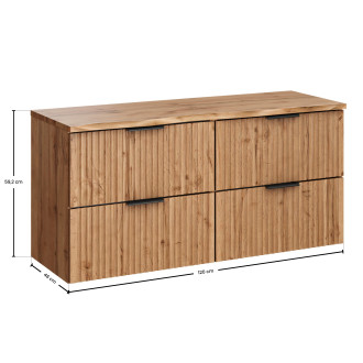 Comad SET-ADO B NAT WOTAN 120CM Koupelnová sestava 120 cm s deskou