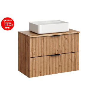 Zestaw meblowy 80cm z blatem i umywalką nablatową Magic