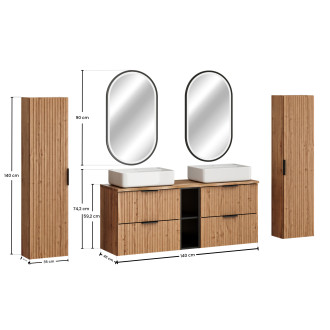 Comad SET-ADO B NAT WOTAN 140CM UN MAGIC HC Koupelnová sestava 140 cm