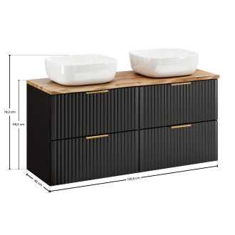 Comad SET-ADB B NAT WOTAN 120CM UN SMILE Koupelnová sestava 120 cm