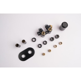 Termostatický ventil kombinovaný P.M.H. Nura 6x7 cm černá NUR-R-B