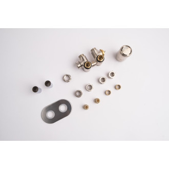 Termostatický ventil kombinovaný P.M.H. Nura 6x7 cm nerez NUR-R-SS