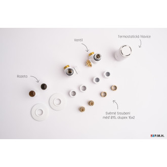 Termostatický ventil pro ústřední vytápění P.M.H. Sigma 6x7 cm bílá SIG-R-W