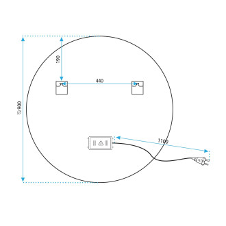 REA Zrcadlo LED 90cm, kartáčovaná měď  HOM-05494