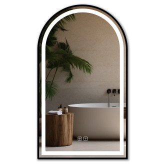 REA Zrcadlo LED 60x100cm DASH BLACK HOM-06504