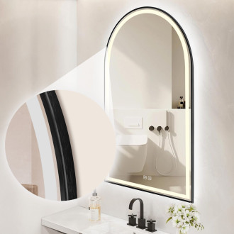 Zrcadlo LED 60x100cm DASH BLACK