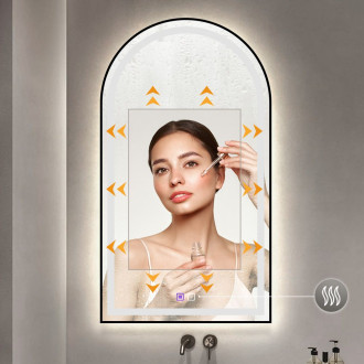 Zrcadlo LED 60x100cm DASH BLACK