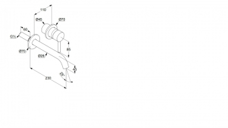 KLUDI BOZZ Umyvadlová baterie bez podomítkové tělesa, chrom 382450576