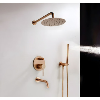 Rea Lungo podomítková koupelnová sada + box, rose gold REA-P6610