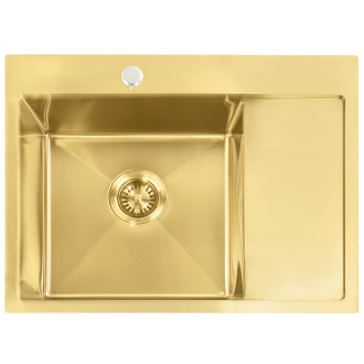 Rea Ocelový dřez Fin BRUSH GOLD ZLE-06013