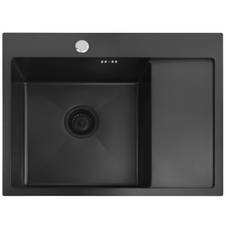 Rea Ocelový dřez Fin Black KPL-96014