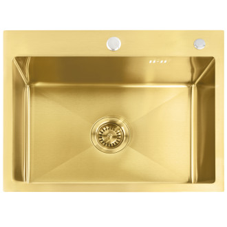 Rea Ocelový dřez Liam BRUSH GOLD KPL-96007