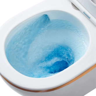 Rea Závěsná WC mísa Rea Carlo Tornado Rimless Flat GOLD EDGE REA-C4800