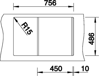 Blanco CLASSIC 45 S Silgranit antracit oboustranné provedení bez exc.