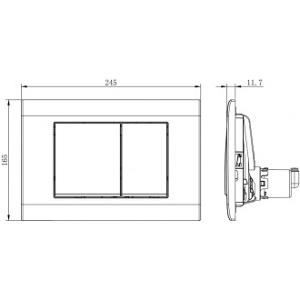 Pneumatické splachovací tlačítko Mexen Fenix Air 01, lesklý chrom - 6A0101