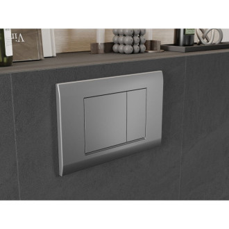 Pneumatické splachovací tlačítko Mexen Fenix Air 01, matný chrom - 6A0102